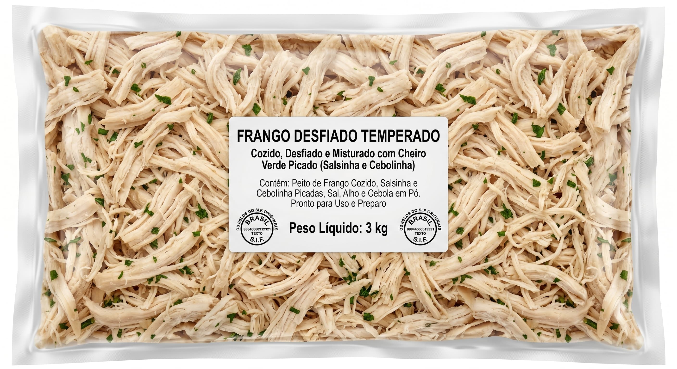 3 kg de Frango Desfiado Temperado